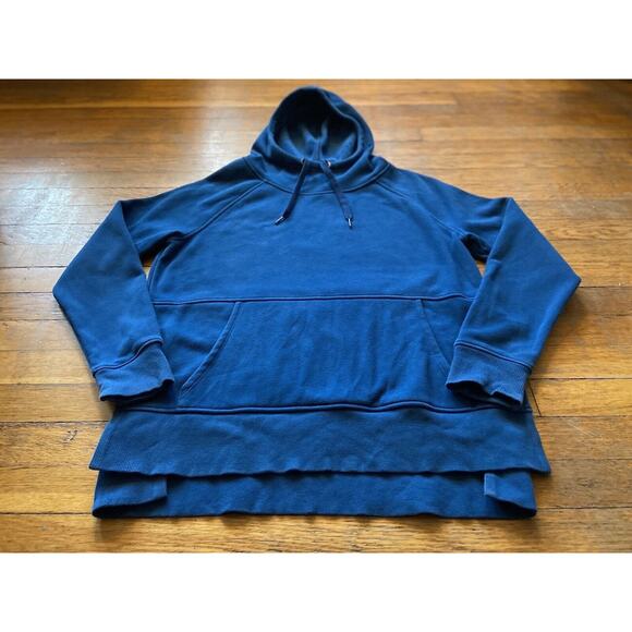 ATHLETA Blue Plush Lined Hoodie w/Tech Pocket sz Medium - Picture 8 of 12